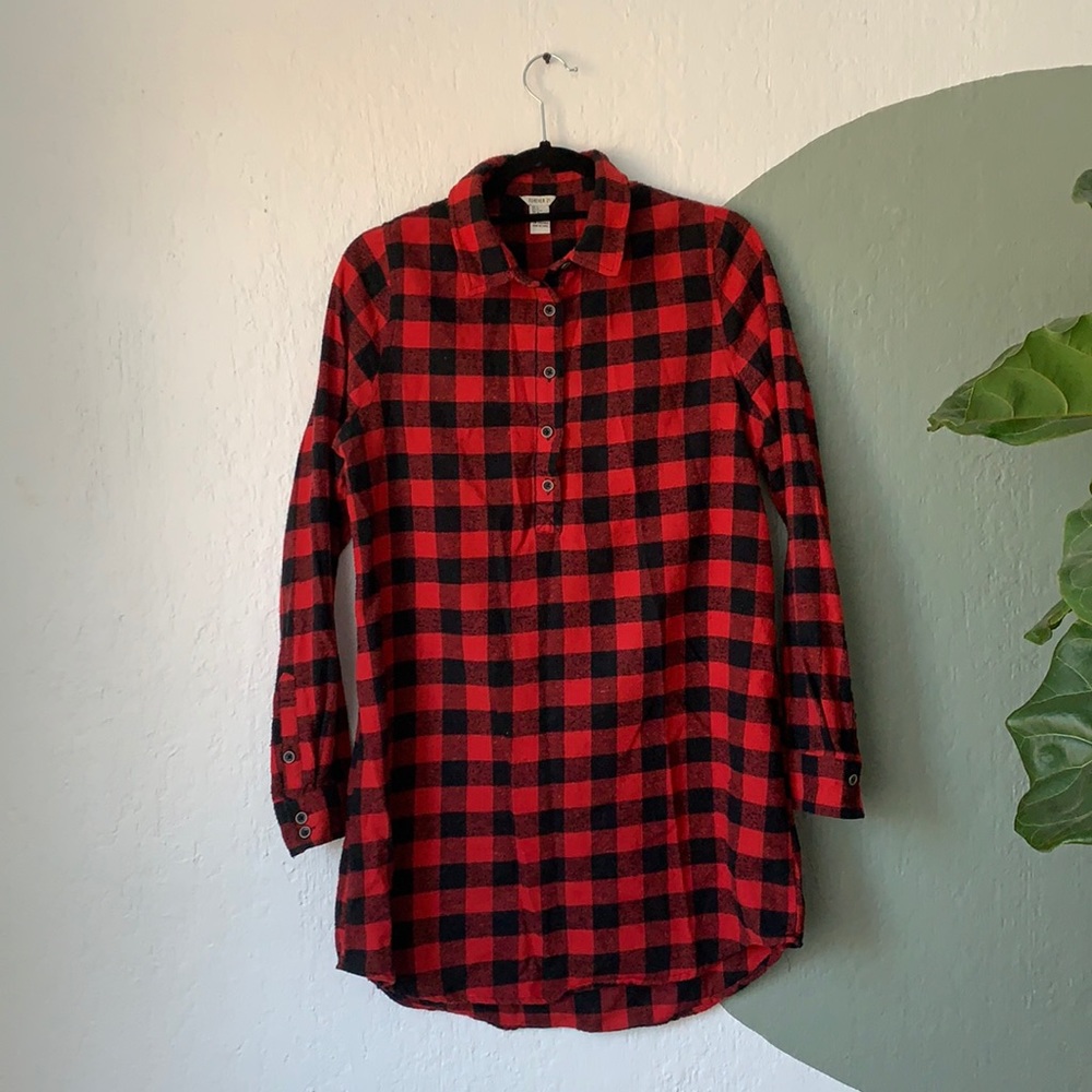 Plaid long shirt